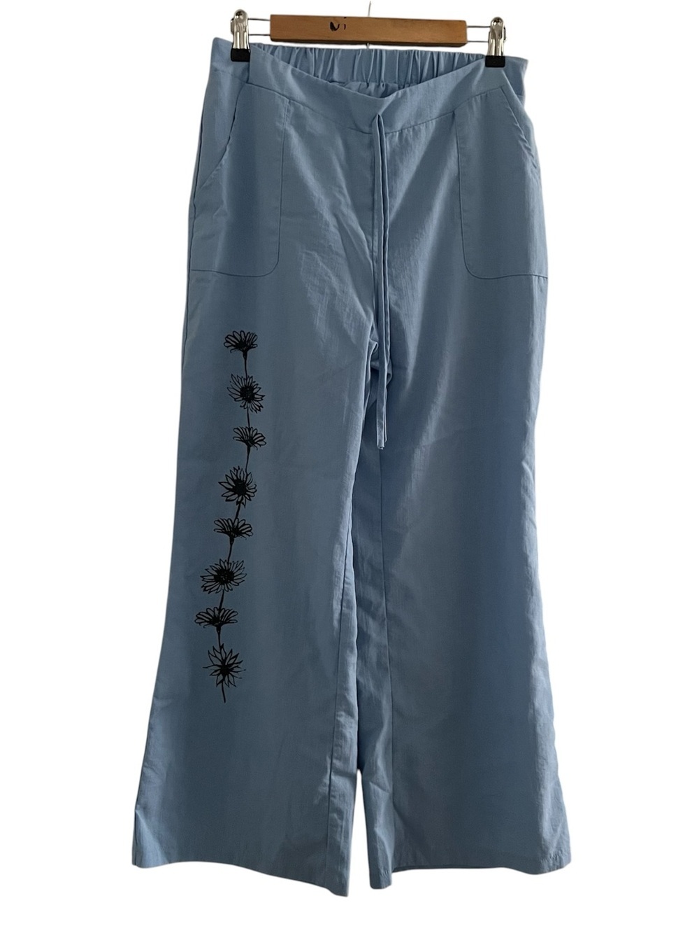 SHEIN LUNE Relaxed Wide Leg Casual Floral Print Lounge Summer Vacation Pants L